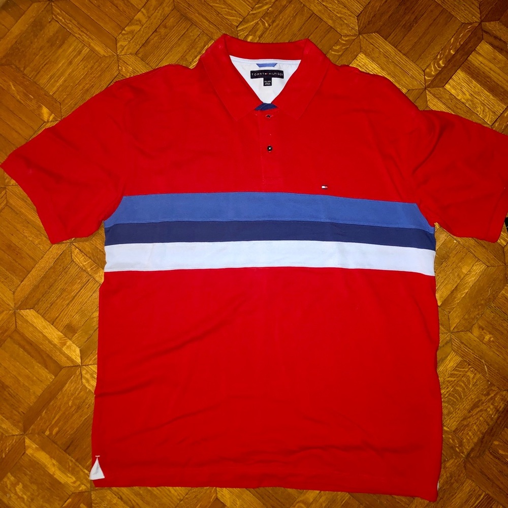 NWT Tommy Hilfiger Golf Polo Shirt Red XXL